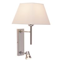 WALL FITTING SQUARE SHADE WITH SPOT SATIN CHROME EL5618