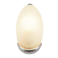 WALL FITTING 1LT 40W E14 OVAL CHROME/WHITE