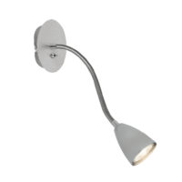 SPOT WALL 1LT GU10 LONG FLEXIARM SATIN CHROME EL8629