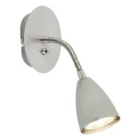 SPOT WALL 1LT GU10 SHORT FLEXIARM SATIN CHROME EL8630