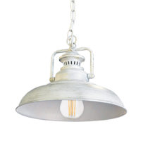 PENDANT FITTING 1LT E27 COLONIAL FOSSIL WHITE EBD0164/WHT