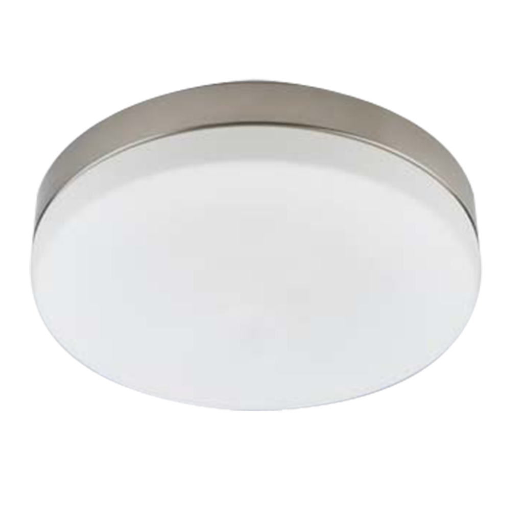 CEILING FITTING 2LT ROUND IP44  SATIN CHROME EL1023/83