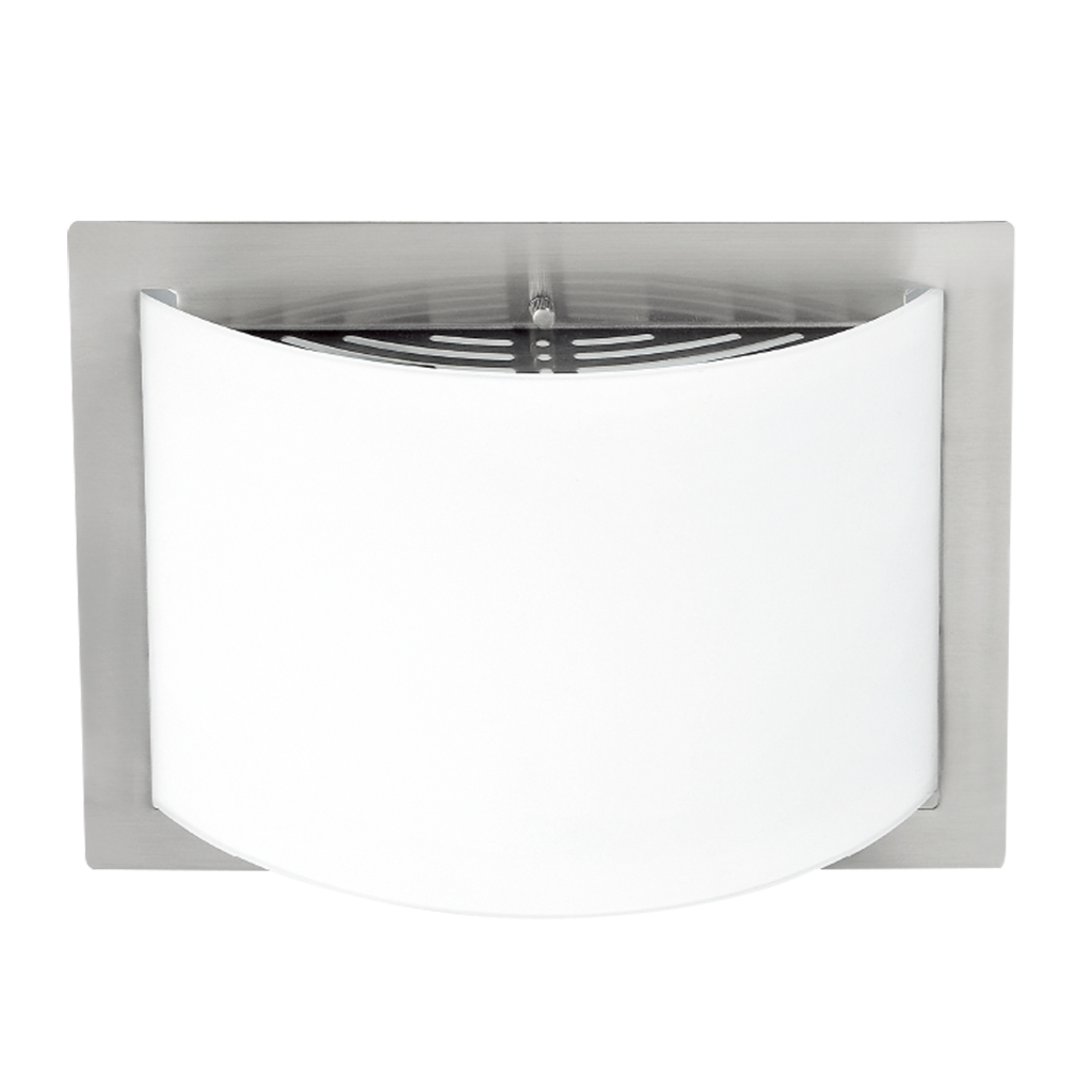 WALL FITTING 2LT LARGE WHITE GLASS SATIN CHROME EL6607