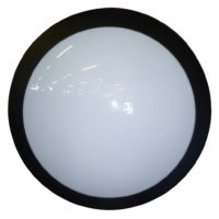 BULKHEAD 2LT ES ROUND PLAIN BLACK FH203/04