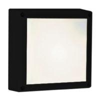 BULKHEAD 1LT E27 SQUARE LARGE BLACK GTL261