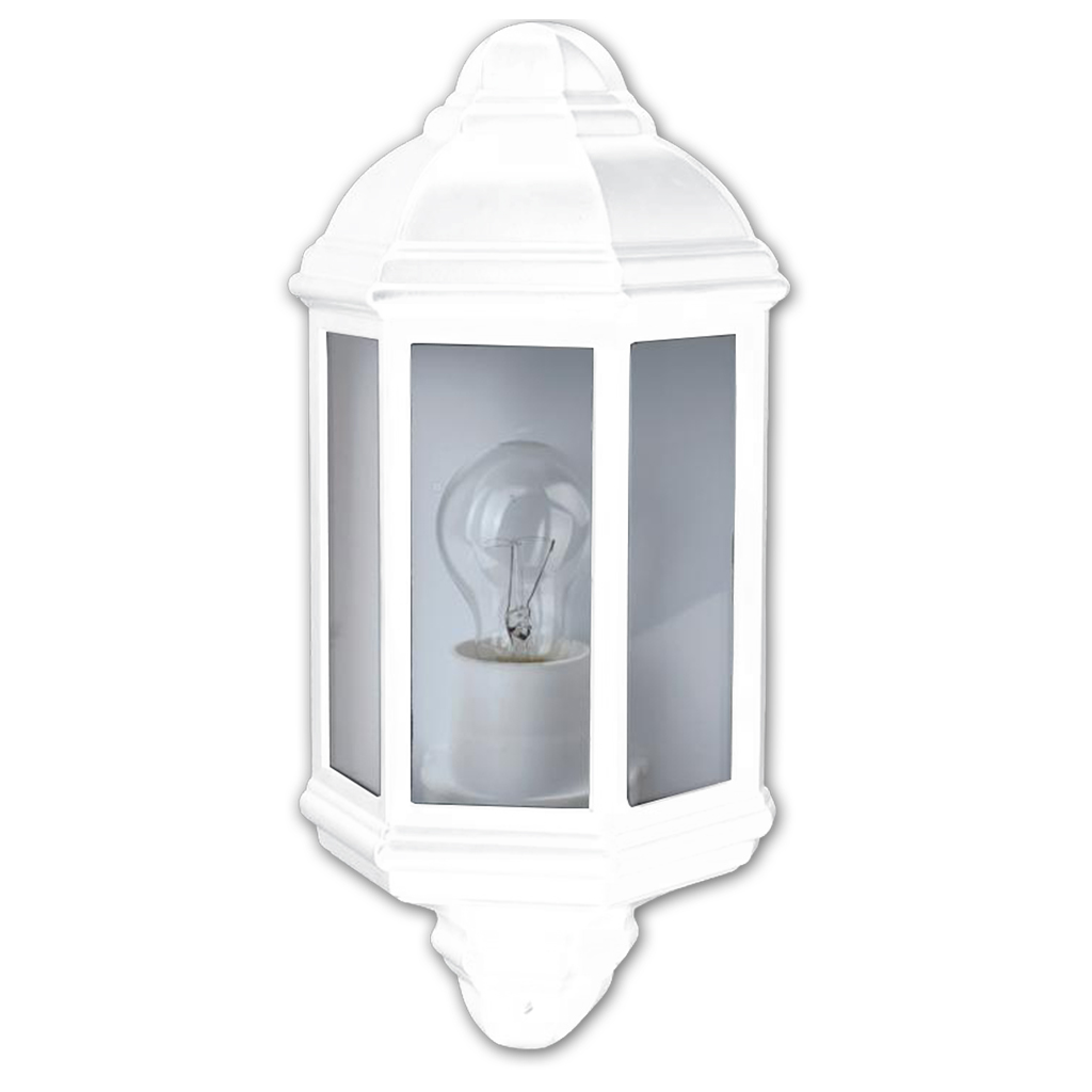 WALL LANTERN 1LT 60W E27 WHITE GTL305