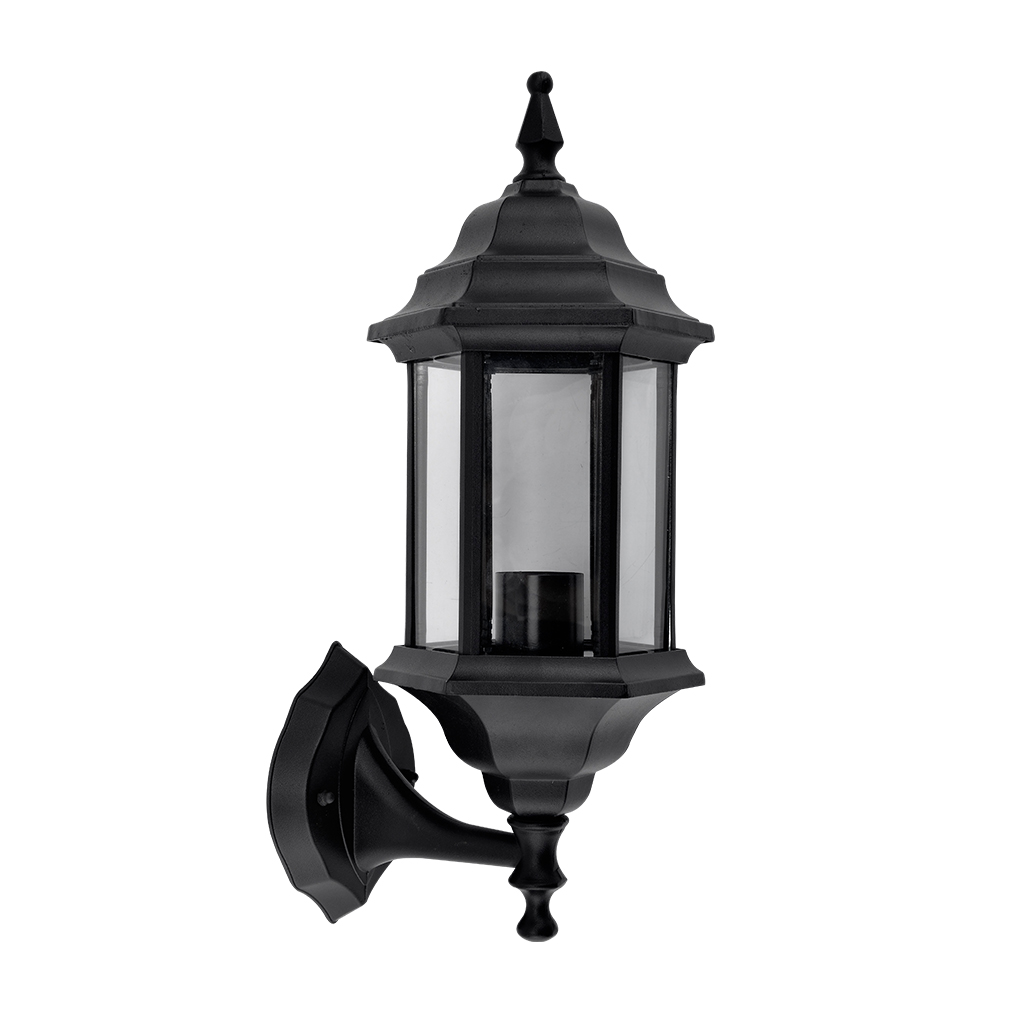 WALL LANTERN 1LT 60W E27 BLACK GTL308