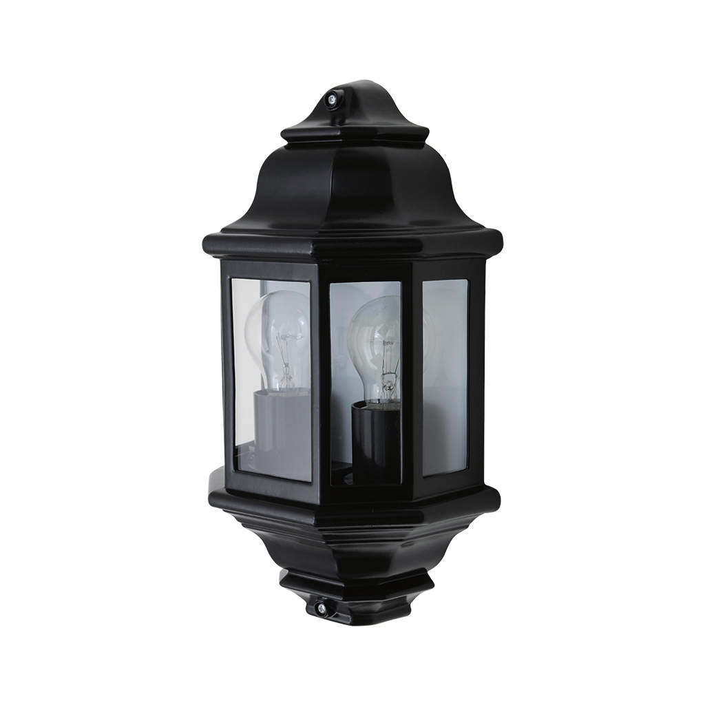 LANTERN WALL 2LT 60W ES BLACK GTL314