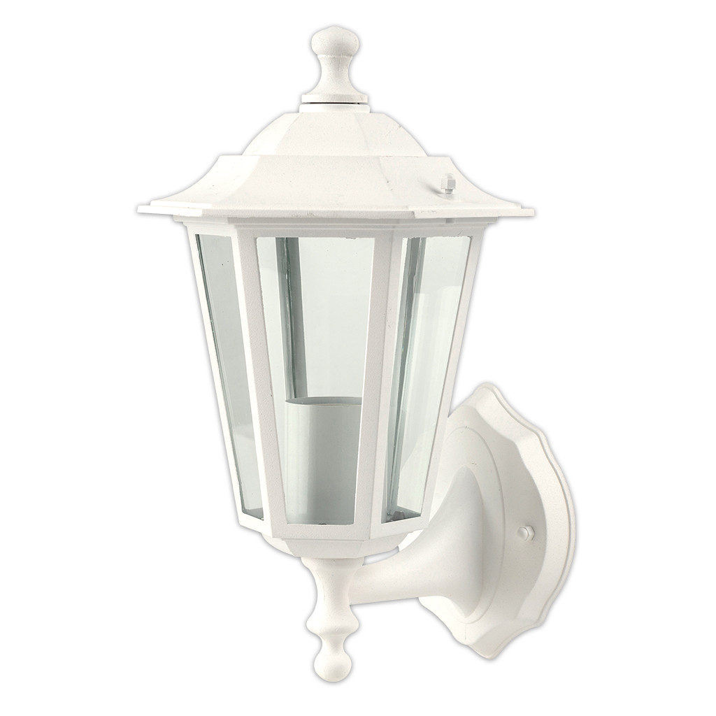 LANTERN WALL UPTURN 1LT 1LT E27 6PANEL WHITE GTL330