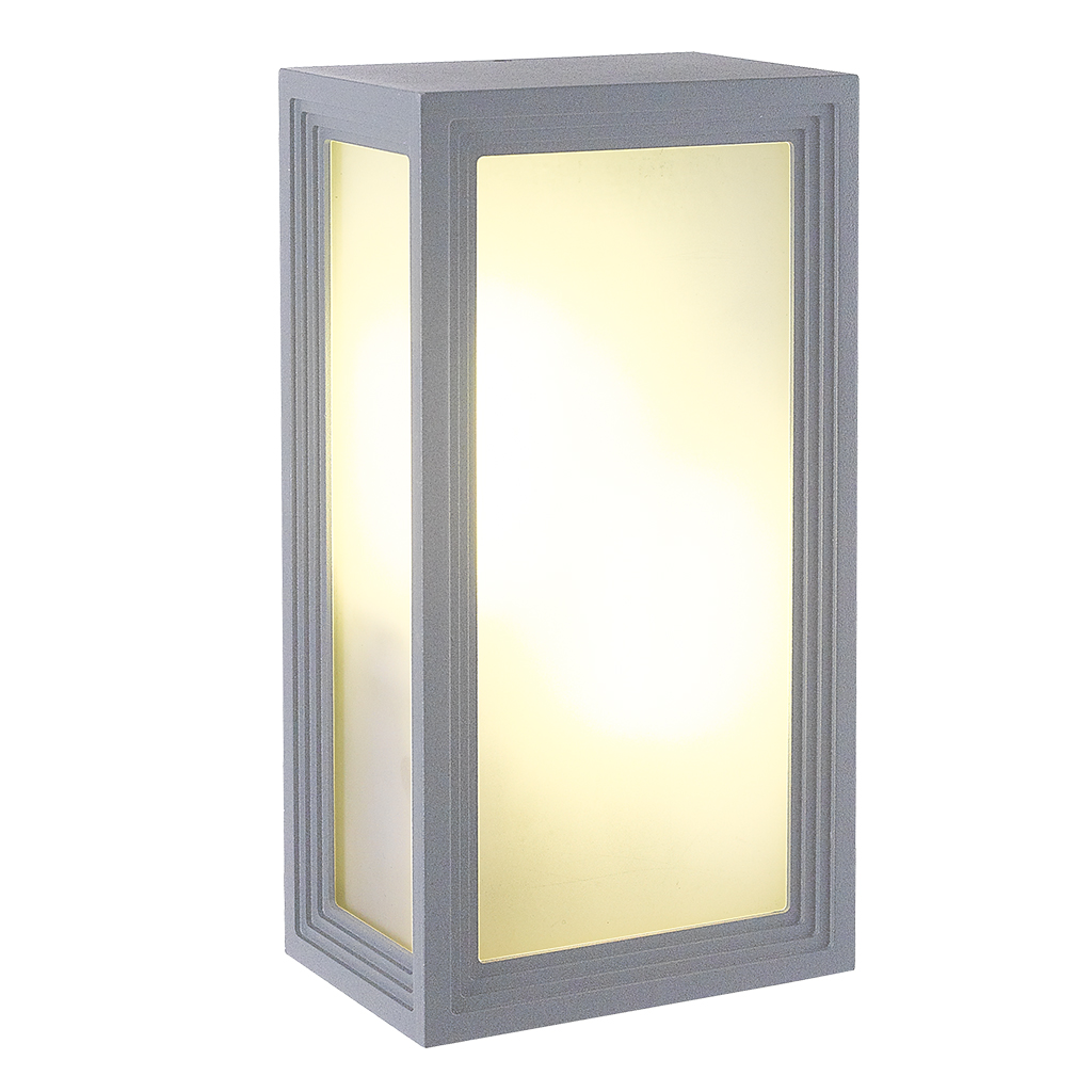 WALL LANTERN RECTANGULAR 2LT E27 SILVER GTL340