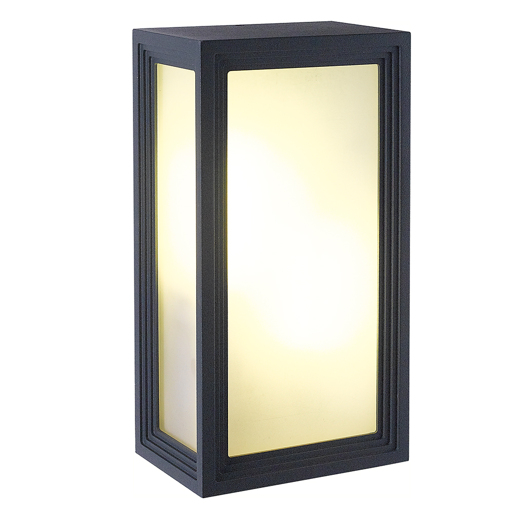 WALL LANTERN RECTANGULAR 2LT E27 BLACK GTL341