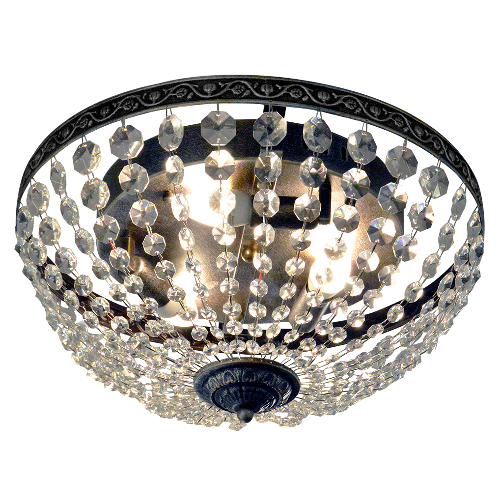 CEILING FITTING 3LT ANTIQUE SILVER KAV5010