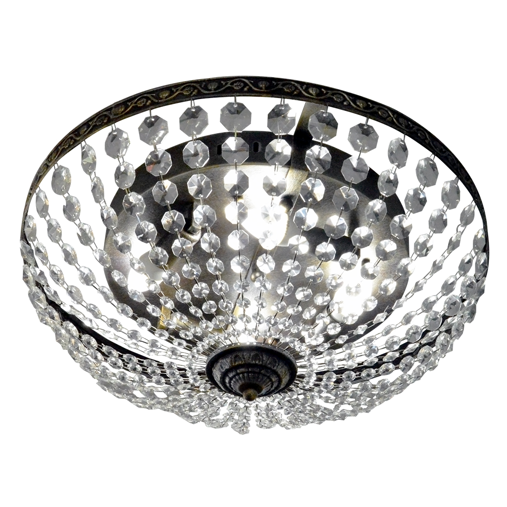 CEILING FITTING 4LT ANTIQUE SILVER KAV5011