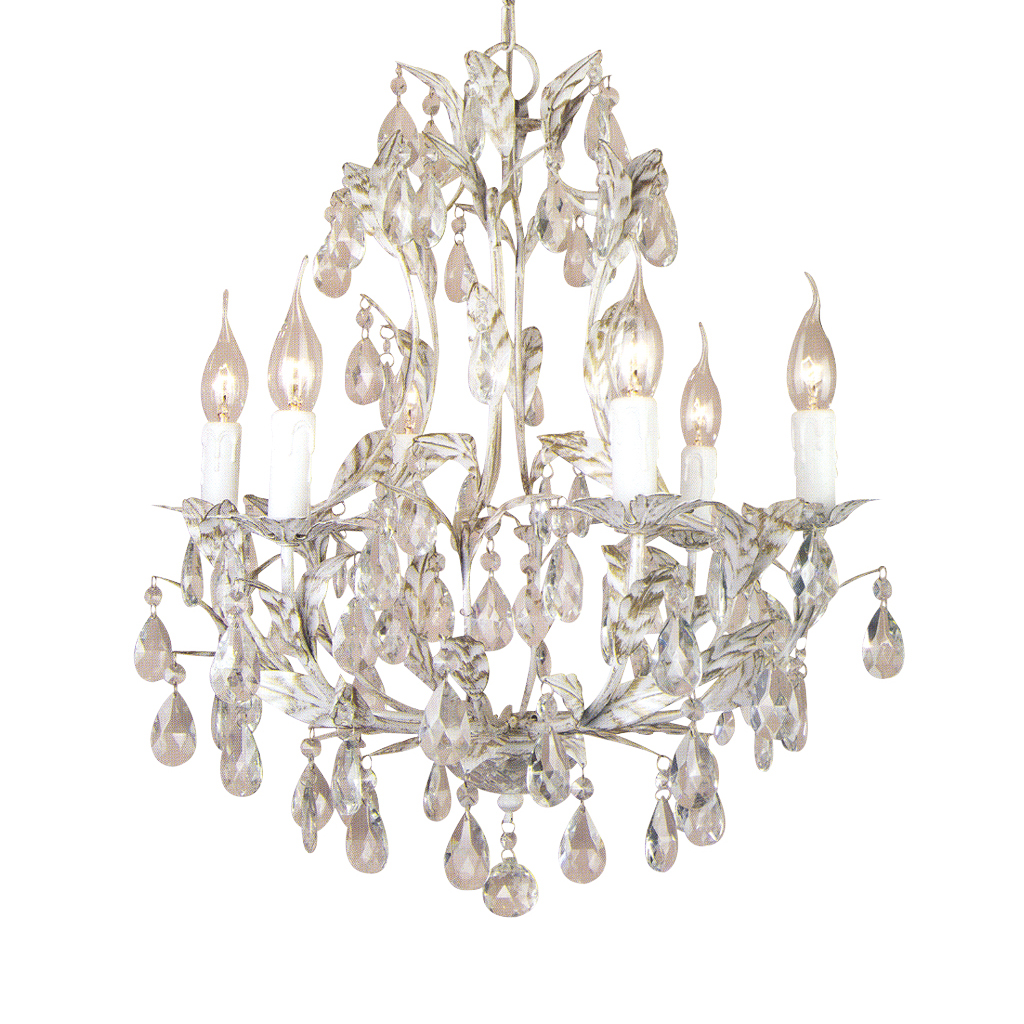 CHANDELIER FITTING 6LT E14 FRENCH WHITE KAV9013/6