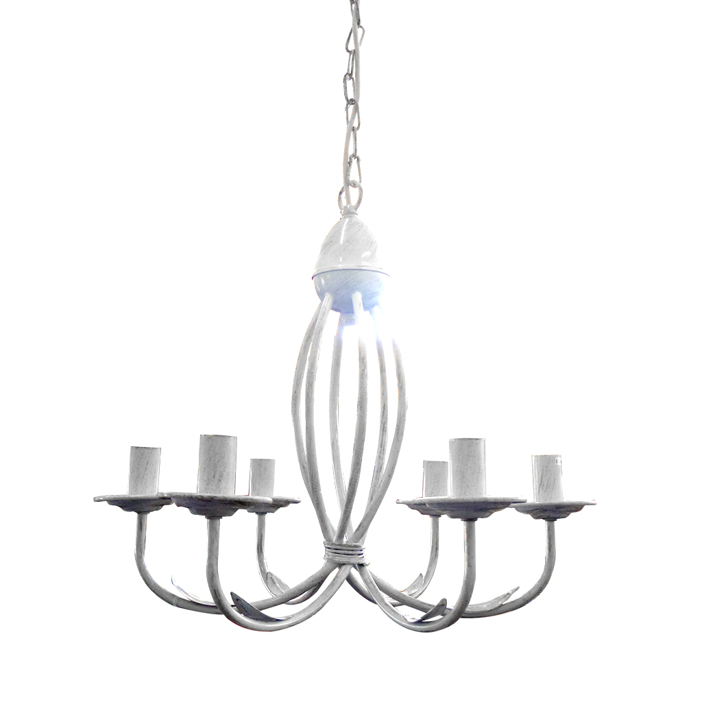 CHANDELIER FITTING 6LT E14 FRENCH WHITE KAV9017/6