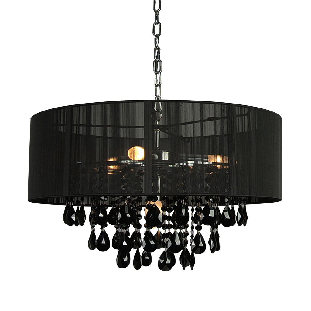 CHANDELIER FITTING 4LT E14 BLACK SHADE KAV9262/4/04