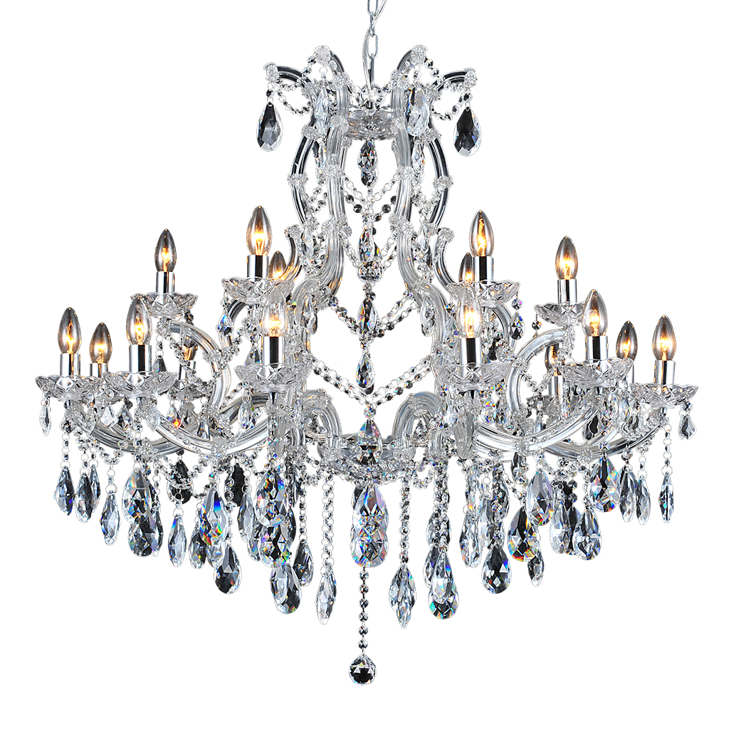 CHANDELIER FITTING 18LT CRYSTAL CLEAR CHROME KAV9460/18