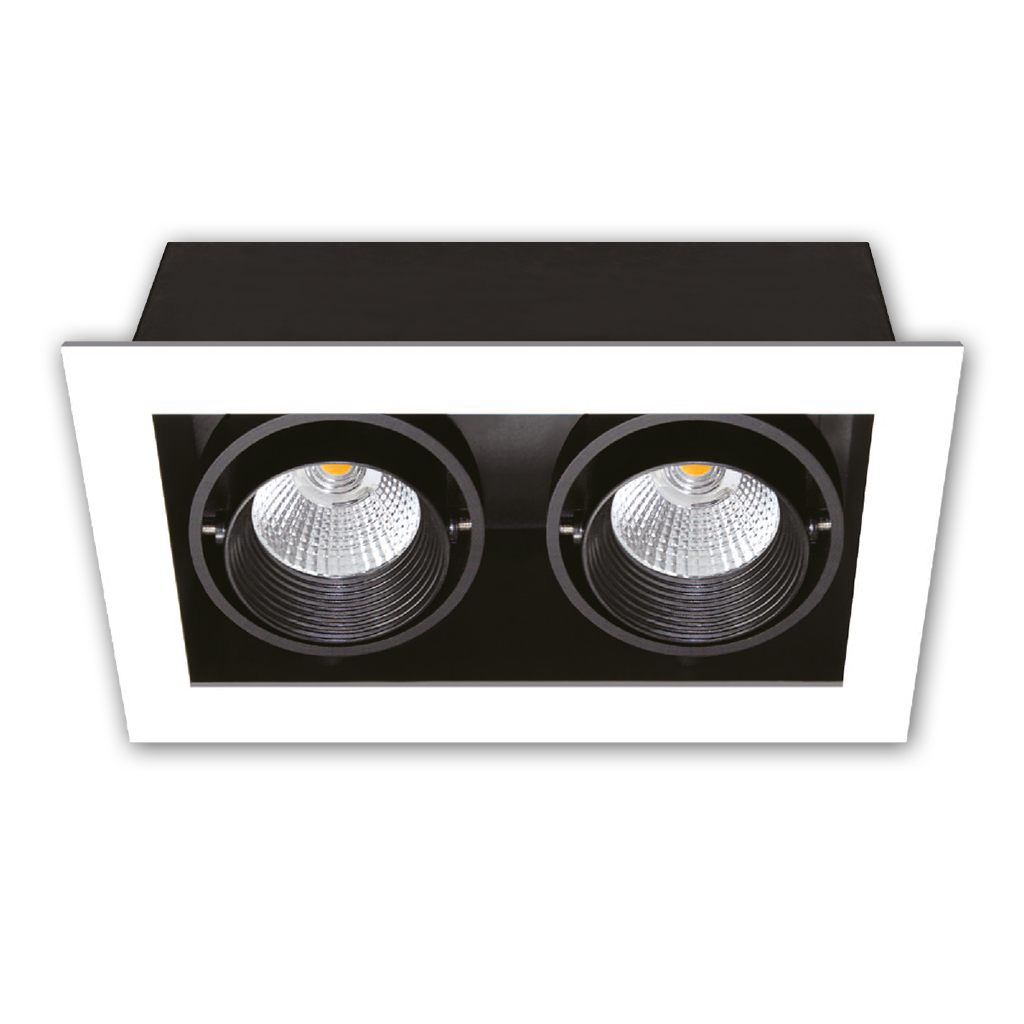 DOWNLIGHT LED 2LT 7W 3000K DIM MATT WHITE/BLACK KK1920/DIM