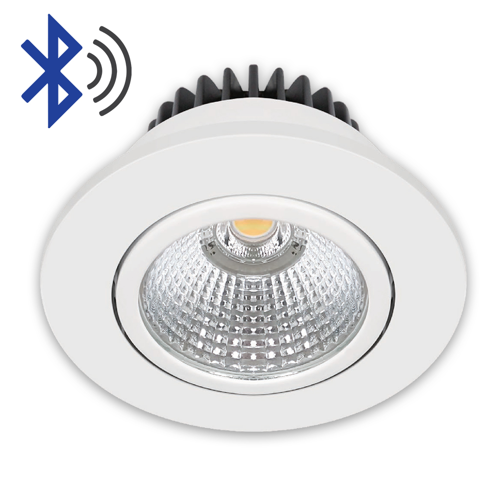 DOWNLIGHT LED 9W 2700-5000K BLUETOOTH FLAT MATT WHITE KK1935/BT