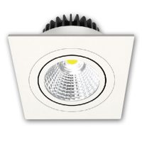 DOWNLIGHT LED 6W 3000K SQUARE FLAT EDGE WHITE DIMM KK1937/WW