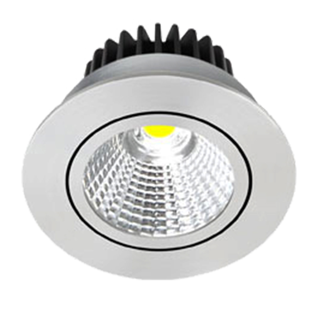 DOWNLIGHT LED 6W 4000K ROUND FLAT MATT ALUMINIUM DIMM KK1947/CW DIM