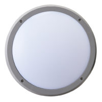 BULKHEAD LED ROUND 14W 4000K PLAIN GREY LGW3001/14