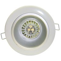 DOWNLIGHT GU10 ADJ SILVER REFL WHITE MAN311