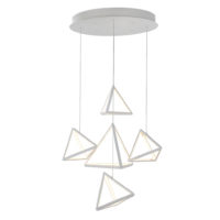 PENDANT FITTING 81W 5LT TRI ACRYLIC ALUMINIUM OM801