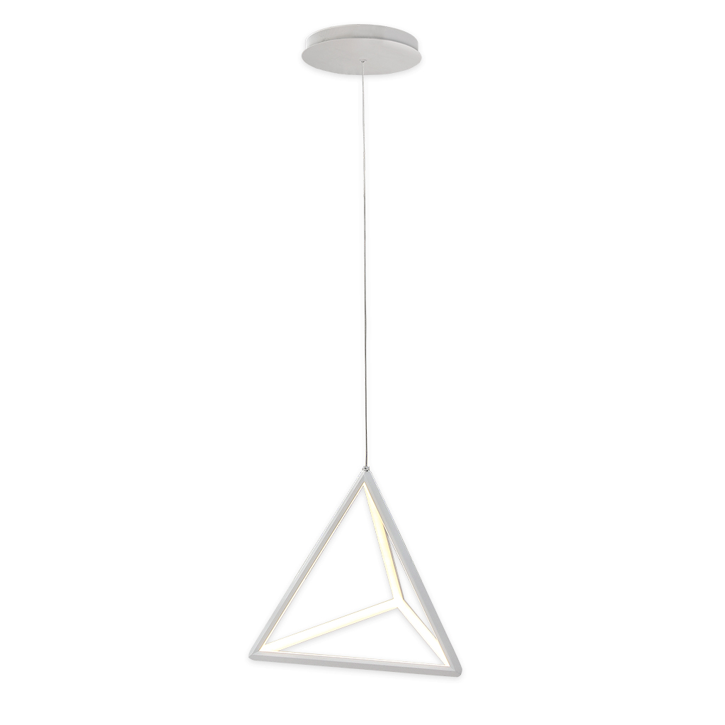 PENDANT FITTING LED 15W TRIANGULAR WHITE