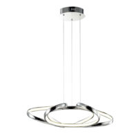 PENDANT FITTING 46W FLAT MEDIUM ACRYLIC ALUMINIUM OM813