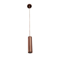 PENDANT FITTING 1LT GU10 CYLINDER ROSE GOLD PEN1110/10