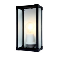 WALL LANTERN BOX 60W E27 CLEAR GLASS BLACK UH101306/04