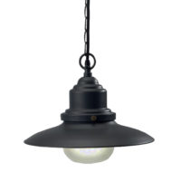 LANTERN PENDANT 60W E27 OPAL GLASS BLACK UH101316