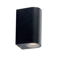 WALL FITTING 2LT 35W GU10 ARCH MATT BLACK GTL601