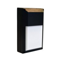 BULKHEAD 1LT E27 RECTANGULAR EYELID MEDIUM BLACK GTL255