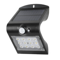 WALL FITTING SOLAR LED 1.5W IP65 3000K/6000K BLACK - SLT201