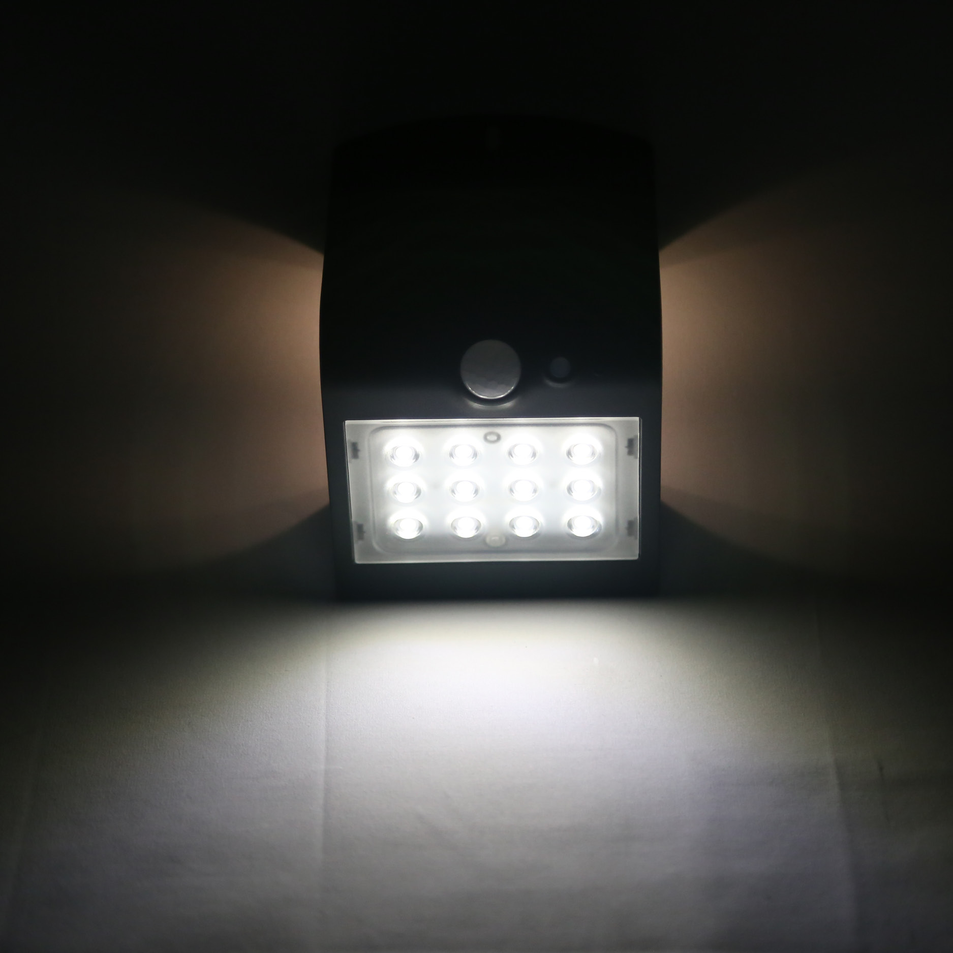 WALL FITTING SOLAR LED 1.5W IP65 3000K/6000K BLACK - SLT201