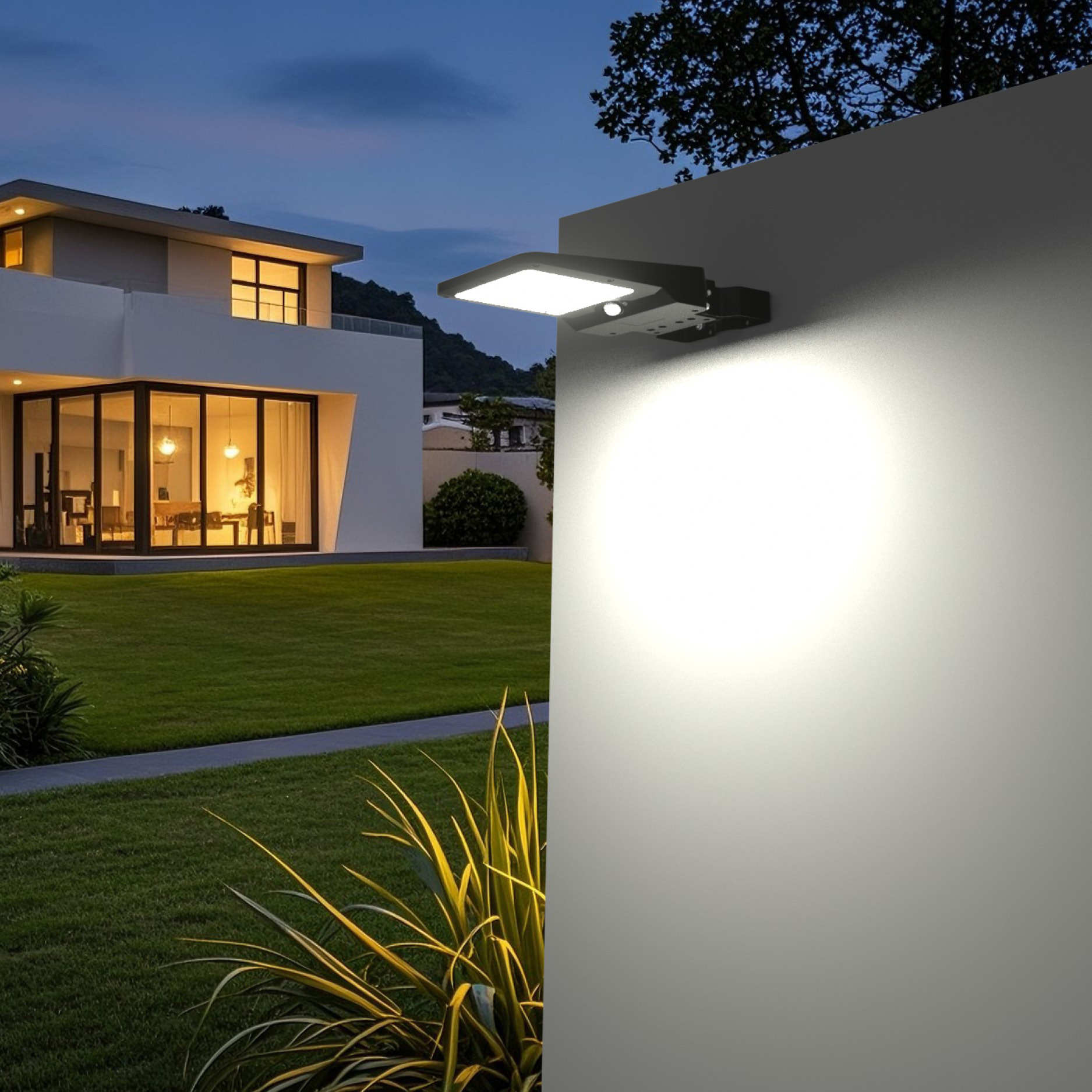 SOLAR LED STREET / WALL LIGHT 8W IP65 3.7V 6000K - SLT300