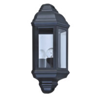 LANTERN  WALL 1LT 14W ES 3P PVC BLACK ZHZ102