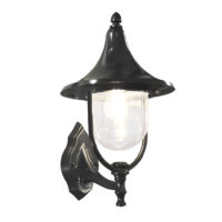 LANTERN WALL 1LT E27 UPTURN TAPER BLACK ZHZ123