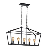 5 Light Pendant Fitting With E27 Lamp Base