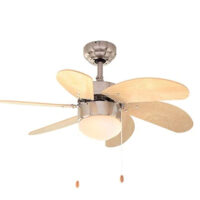 Satin Chrome Ceiling Fan