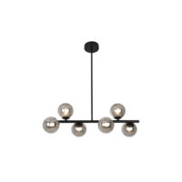 6 Light Matt Black Pendant