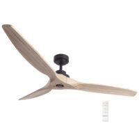 Black/Wood Metal Ceiling Fan