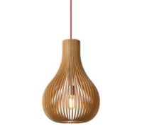 PENDANT FITTING 1LT E27 STATIC WOOD LLG109