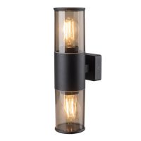 WALL FITTING - 2X20W E27 IP54 MATT BLACK - GTL357