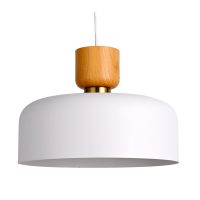 PENDANT FITTING SANDY WHITE WITH WOOD - EBD7127/25