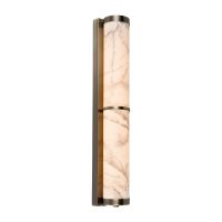 LED WALL LIGHT BRONZE - TUBE SHAPE WITH ALABASTER-INSPIRED FINISH - EBD0337