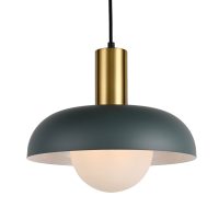 PENDANT FITTING GOLD & OLIVE GREEN - EBD7150/05
