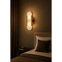 WALL LIGHT GOLD WITH ALABASTER-INSPIRED FINISH - EBD0339/12